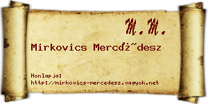 Mirkovics Mercédesz névjegykártya